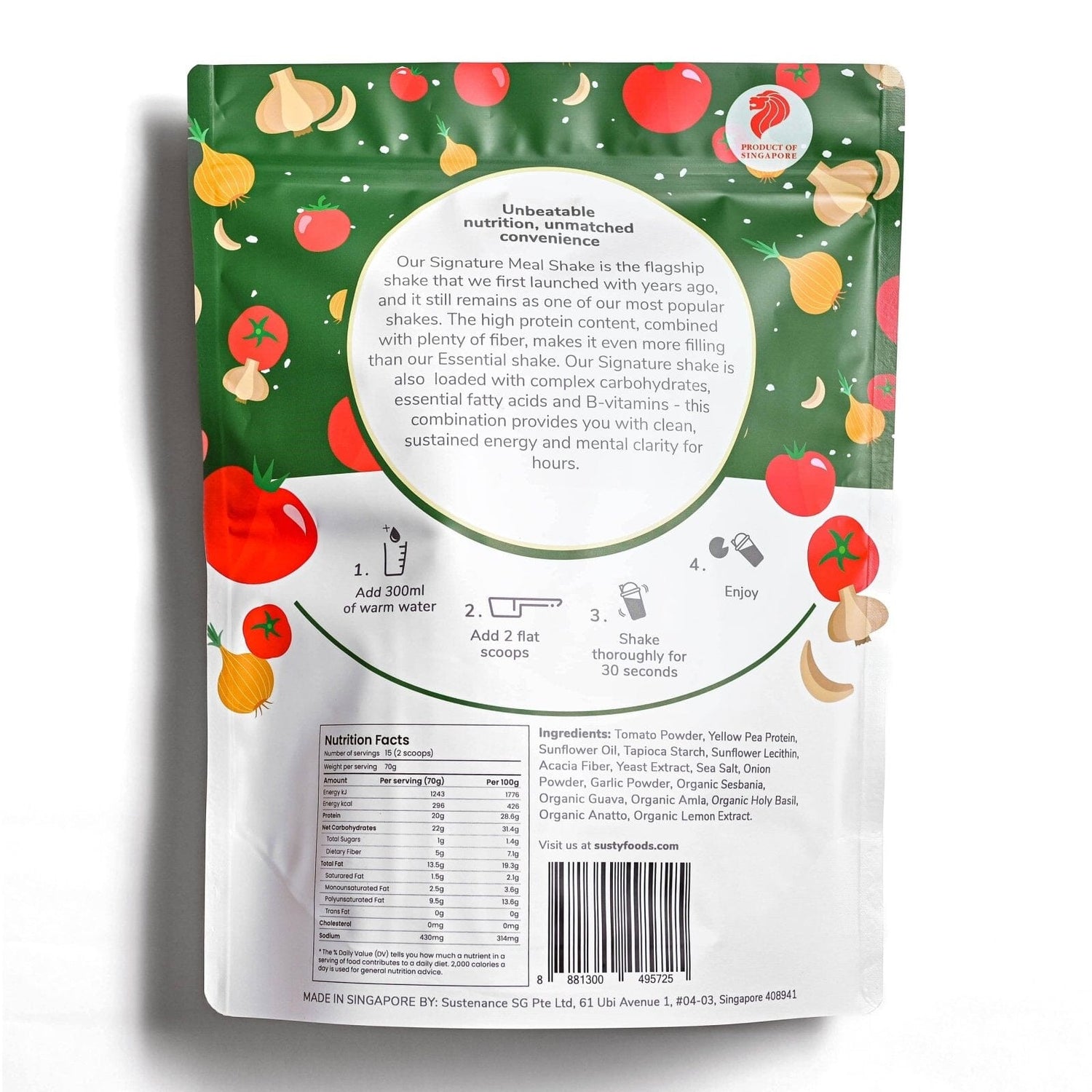 Tomato Soup Shakes | Bulk Pack (30 servings) - Sustyfoods Singapore meal replacements