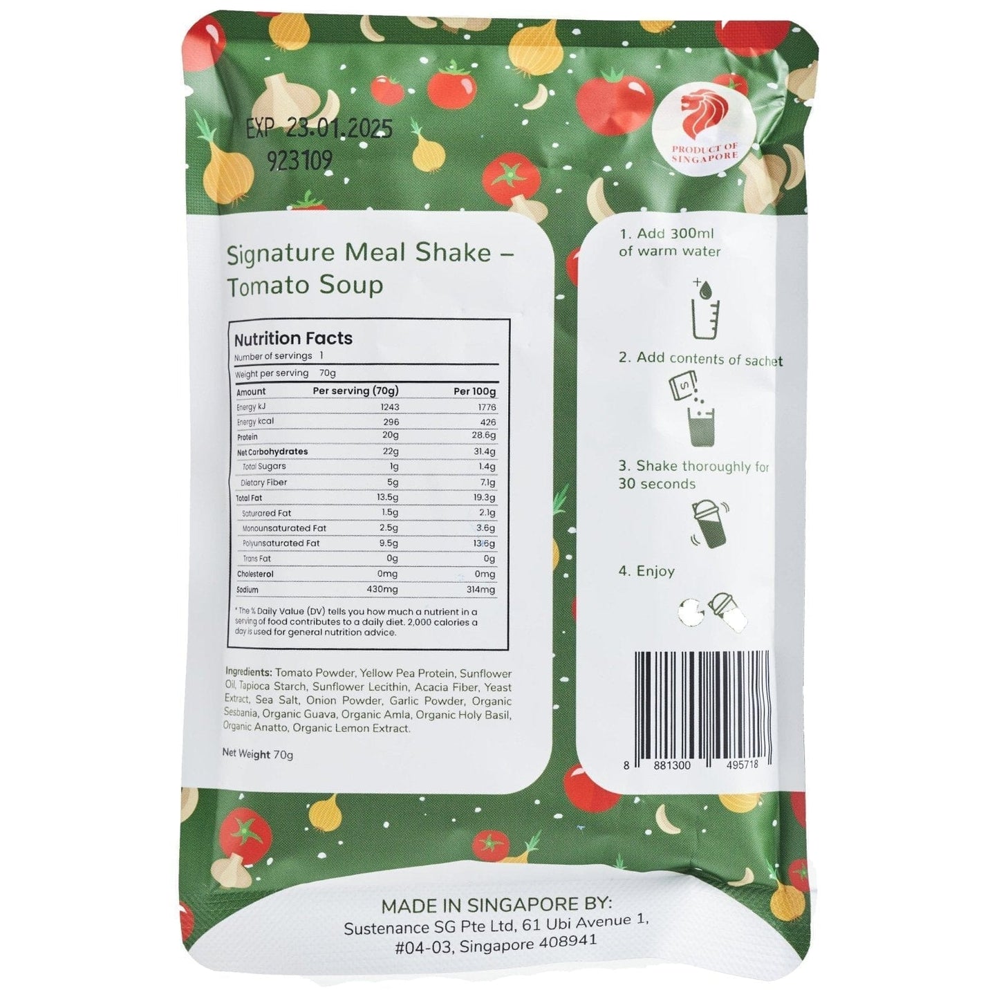 Tomato Soup Shakes | Bundle of 20 - Sustyfoods Singapore meal replacements