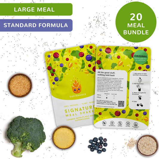 Signature Shakes | Large | Bundle of 20 - Sustenance meal replacements